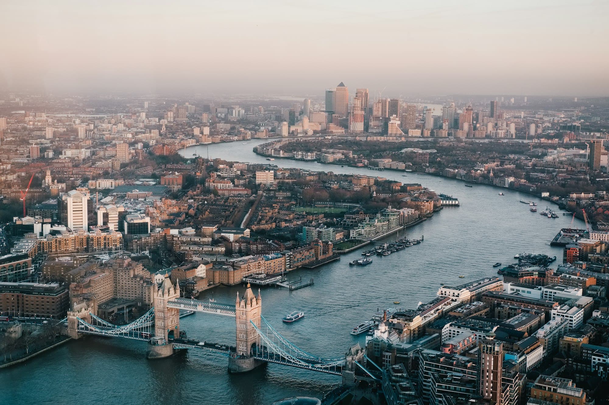 The London skyline seen from The Shard