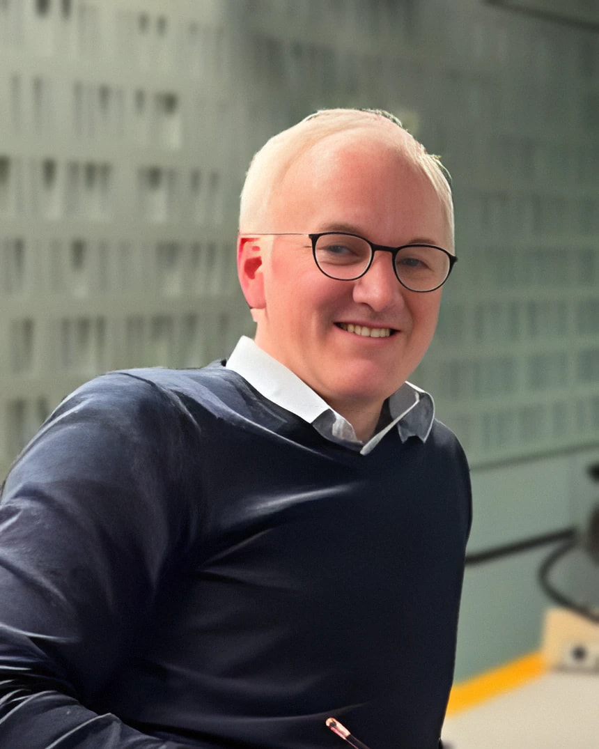 James Gallagher in a BBC radio studio